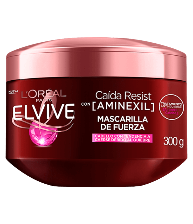 Mascarilla para la caída del cabello Elvive Caída Resist Aminexil de L'Oréal Paris para cabello débil o quebradizo
