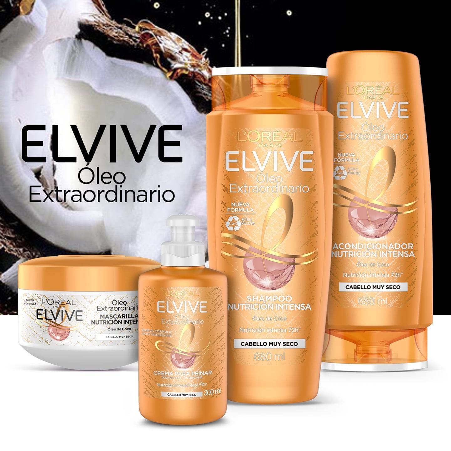Elvive Óleo Shampoo Nutrición Intensa L'Oréal Paris