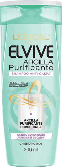 Shampoo 200ml Arcilla Purificante Shampoo Anti Caspa Elvive Arcilla Purificante Packshot