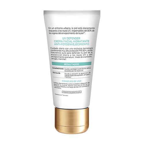 UV Defender Cuidado Facial Anti Fotoenvejecimiento Anti Brillo Tono Claro Detrs V3